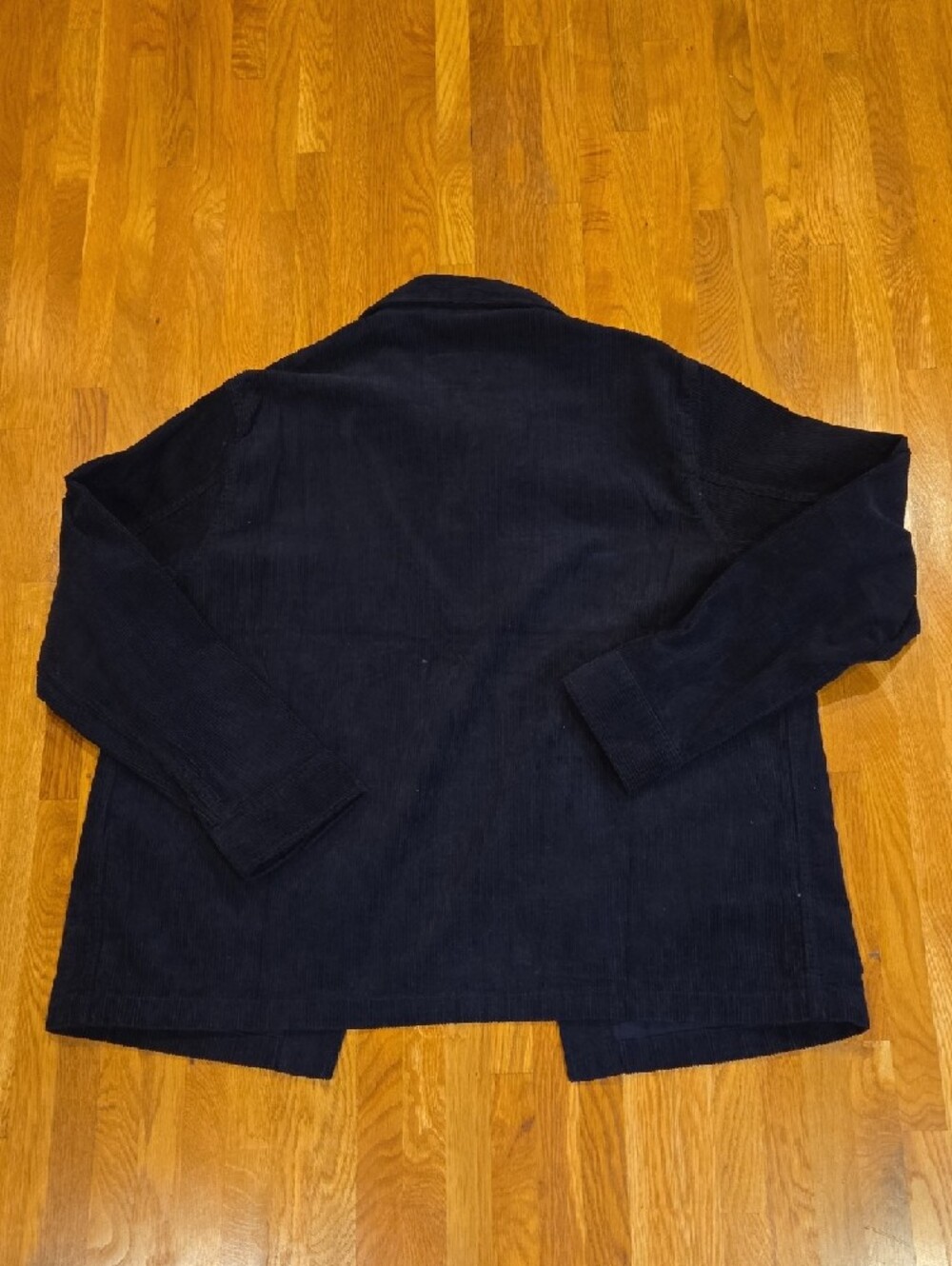 Men's Dark Navy Corduroy Shirt Jacket - Picture 5 of 5